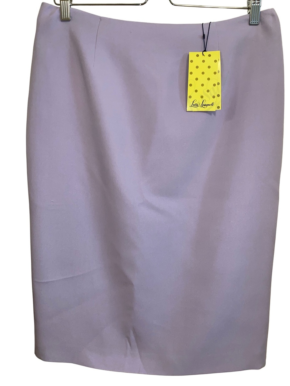 NWT Luisa Spagnoli Lavender Pencil Skirt 100% Silk Italy